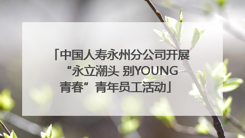 中国人寿永州分公司开展“永立潮头 别YOUNG青春”青年员工活动
